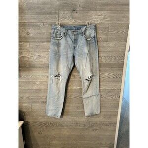 Levis 501CT Womens Jeans 27 Distressed High Rise‎ Straight Button Fly